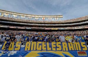 The Rams’ move back to Los Angeles from St Louis was confirmed in January.  AFP Photo