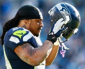 Marshawn Lynch No.24 of the Seattle Seahawks.  AFP FILE PHOTO 