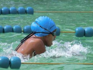 Veteran international campaigner Micaela Jasmine Mojdeh of Immaculate Heart of Mary College-Parañaque displays her best form during the breaststroke leg of the 100m Individual Medley in the 2016 Stingrays Invitational Swimming Championships being held at the Hong Kong International School swimming pool in Tai Tam, Hong Kong. CONTRIBUTED PHOTO