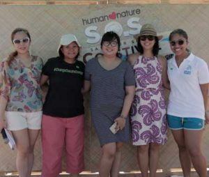 Environment advocates in group photo, from left, Maye Padilla of World Wide Fund for Nature, Tina Antonio of La Union Soul Movement, Anna Meloto-Wilk of Human Nature, and Anna Oposa of Save Philippine Seas