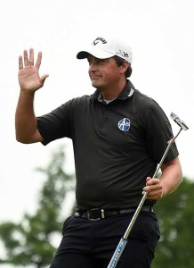 Brian Stuard reacts to a birdie putt to win the Zurich Classic at TPC Louisiana on Tuesday in Avondale, Louisiana.  AFP PHOTO 