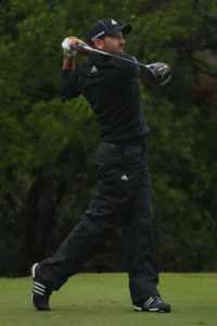 Sergio Garcia of Spain hits a shot on the 12th hole during Round One of the AT&T Byron Nelson on Friday in Irving, Texas.  AFP PHOTO