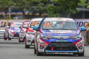 Competitors in the Promotional/Celebrity class compete in the second round of the 2016 Vios Cup held at Filinvest, Alabang, Muntinlupa City on Sunday. PHOTO BY NAZZI CASTRO