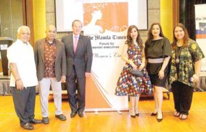 WOMAN’S CIRCLE The Manila Times First Forum Series for Women Executives held at the Marco Polo Hotel in Ortigas, shows guest speaker Agnes Gervacio, NEC Philippines CEO (at left), with Danilo Ocampo, Manila Times vice president for sales and marketing; Bayani Santos, Sunday Times Magazine editor; Frank Reichenbach, Marco Polo general manager; Bianca Mercado, Manila Times chief opera