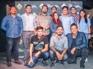 The actor and biker with ‘True Wanderer’ finalists and grand winner Dundee Adriatico (standing, second from left) PHOTO BY NAZZI CASTRO