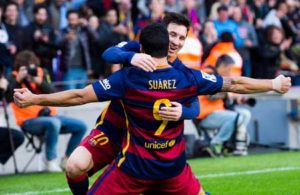 Lionel Messi, Luis Suarez AFP FILE PHOTO