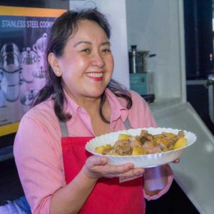  Referred to as ‘Adobo Queen,’  Reyes Lumen is campaigning for ‘adobo’ to be the national dish of the Philippines