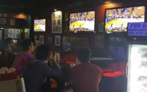 Fans at a local sports bar revel while watching the NBA finals. CONTRIBUTED PHOTO