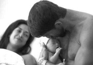 Michael Phelps and fiancee Nicole Johnson with Baby Boomer Robert Phelps. PHOTO FROM MICHAEL PHELPS’ INSTAGRAM ACCOUNT