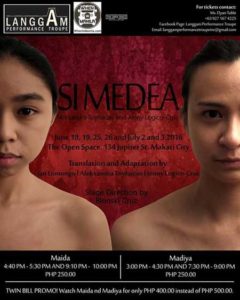 ‘Si Medea’ is made up of two adaptations, ‘Madiya and Maida,’ staged back-to-back, using the same set