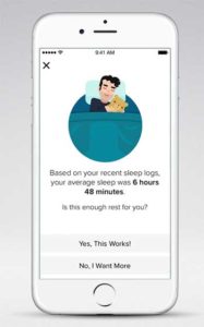 The Fitbit app helps users maintain a more consistent pattern of sleep