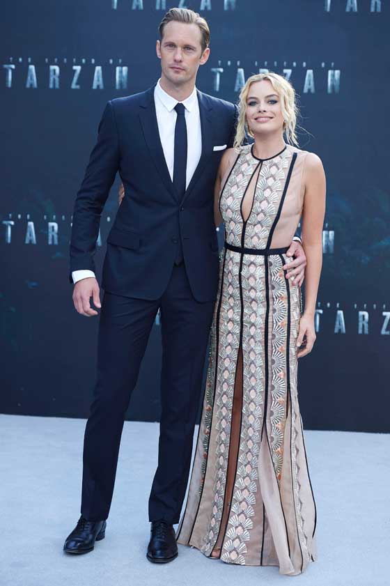 Swedish actor Alexand Skarsgard and Aussie actress Margot Robbie lead the red carpet premier of their movie in London  
AFP PHOTOS
