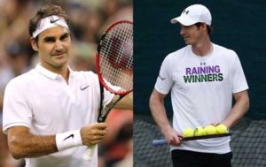 Roger Federer (left) and Andy Murray AFP PHOTOS