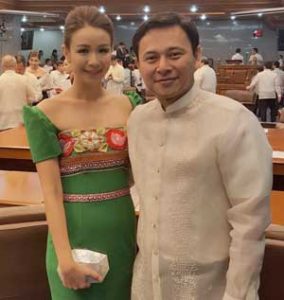 Tootsy with husband Senator Sonny Angara