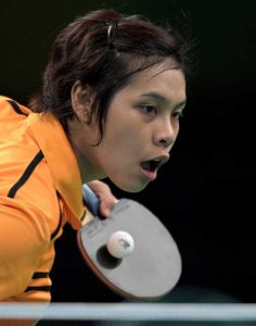 First Filipino table tennis Olympian Ian Larriba  AFP PHOTO 