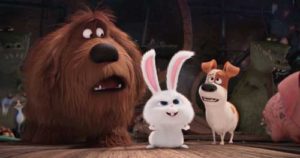 Louis C.K., Eric Stonestreet and Kevin Hart make their animated featurefilm debuts as the voices of Max, Duke and Snowball