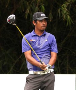 Rufino Bayron watches his drive on No. 9. CONTRIBUTED PHOTO 