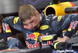 Red Bull Racing’s Belgian-Dutch driver Max Verstappen leaves his car after the second practice session at the Spa-Francorchamps circuit in Spa on Saturday ahead of the Belgian Formula One Grand Prix. AFP PHOTO