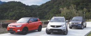 The Ssangyong Tivoli, Korando and Radius all lined up and ready to take on the competition.