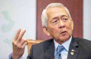 YASAY IN DC Foreign Secretary Perfecto Yasay Jr. speaks during a forum at the Center for Strategic and International Studies headquarters in Washington, D.C. on Thursday. Yasay discussed Philippine foreign policy under President Rodrigo Duterte. AFP PHOTO BY ZACH GIBSON