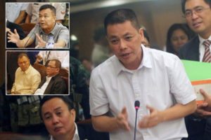 BILIBID BOYS Inmates Herbert Colanggo and former policeman Rodolfo Magleo (upper left photo) claim that former Justice Secretary Leila de Lima got millions in payoffs from gangs inside the national penitentiary in exchange for various favors. Also testifying were former National Bureau of Investigation (NBI) deputy director Rafael Ragos (lower left photo) and NBI agent Junior Ablen. PHOTOS BY RUY L. MARTINEZ AND MIKE DE JUAN 