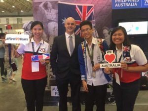  (Middle) Australia’s Deputy Ambassador Mat Kimberley during the opening of History Convention in Manila