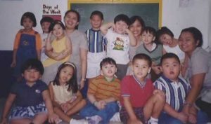 The Hallmark of happy students are nurturing teachers (Nursery class, Center For Childhood Education [CCE] circa 1990)