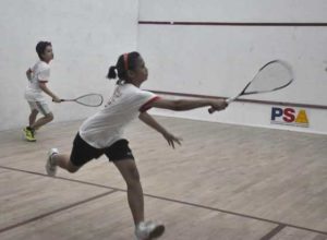 Young Filipino squash players during practice Philippine Squash Academy photo