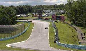 The banked turns at Watkins Glen International in New York State allows IndyCars to take turns at very high speeds. INDYCAR.COM