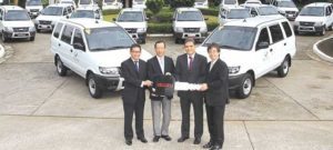 (From left) Ayala Automotive Holdings Corp. president Emmanuel Aligada, IPC president Hajime Koso, Maynilad Water Services Inc. president and CEO Ramoncito Fernandez and Orix METRO Leasing and Finance Corp. director Fumihiko Sato.