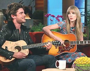 Zac Efron and Taylor Swift appeared and sang together in ‘The Ellen DeGeneres Show’ in February 2012 PHOTO FROM FANPOP.com