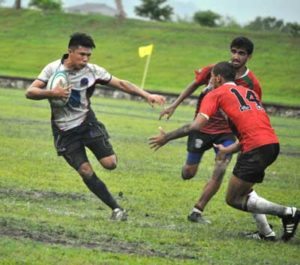 Philippines’ Joshua Aragon, winger, evades UAE players during the Asia Rugby Under 18s Sevens Competition 2016 in Chinese Taipei. CONTRIBUTED PHOTO