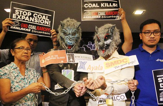  Anti-coal mining advocates have launched a campaign against “coaligarchs” who are allegedly behind massive coal-mining expansions in the Philippines. They kicked off the campaign, part of the global Reclaim Power initiative, during a news conference in Quezon City on Tuesday. PHOTO BY RUY L. MARTINEZ 