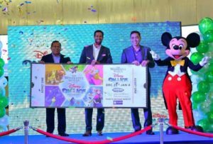 The world’s most famous mouse with (from left) SM Lifestyle Entertainment President Edgar Tejerero, Feld Entertainment Regional Marketing Director for Southeast Asia and India Blake Tatroe and SM Lifestyle Entertainment AVP for Mall of Asia Arena Arnel Gonzales