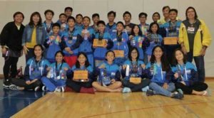 The Philippine Swimming League (PSL) delegation with PSL President Susan Papa, PSL Secretary General and International Affairs Director Maria Susan Benasa, NCR Regional Director Joan Mojdeh, and coaches Alex Papa and Jeffrey Medrano. CONTRIBUTED PHOTO