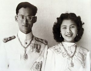 An undated handout photo made available by the Thai Royal Bureau shows portraits of Thai King Bhumibol Adulyadej and Queen Sirikit. AFP PHOTO / Royal Bureau 