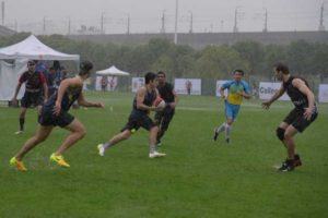 The Philippine Vipers engage the Shanghai Dragons in a tight finals match under heavy downpour. CONTRIBUTED PHOTO