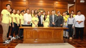 PSL F2 Logistics Manila Team with House Speaker Pantaleon Alvarez with other congressmen Hon Enrico Pineda,, and Mickey Romero of 1-PACMAN. CONTRIBUTED PHOTO