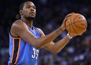 Four-time NBA scoring champion Kevin Durant departed the Oklahoma City Thunder to join the Warriors on a two-year, $54.3 million deal. AFP FILE PHOTO