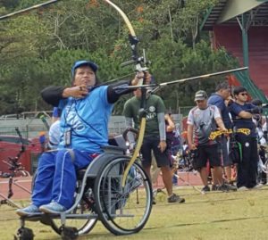 Augustina Bantiloc aims for the bullseye during a competition.  CONTRIBUTED PHOTO 