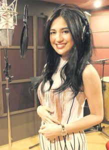  Julie Ann San Jose records the music for GMA Network’s Christmas campaign