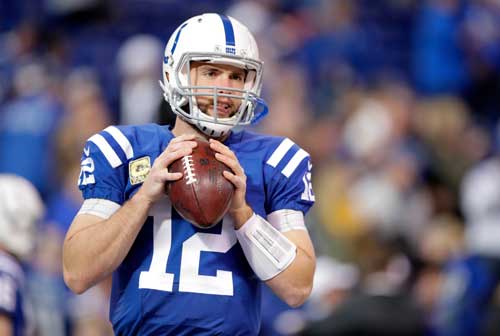 Andrew Luck No.12 of the Indianapolis Colts. AFP PHOTO