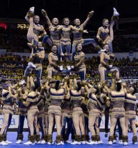 National University (NU) Pep Squad.  Photo from University Athletic Association of the Philippines (UAAP) Cheerdance Facebook page