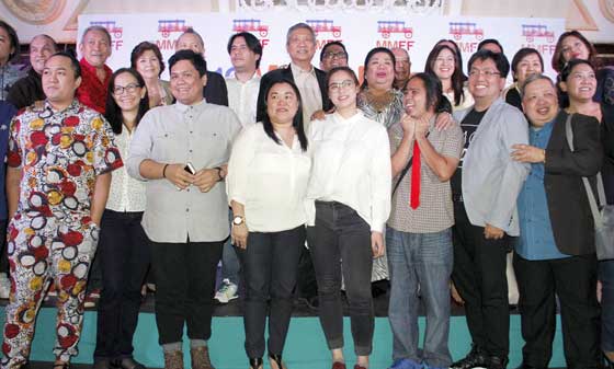 INDIES ONLY Directors of eight films to be shown during the 42nd Metro Manila Film Festival pose for a photo during the announcement of selected festival entries. There were no big-name studios and movie stars. PHOTO BY MIKE DE JUAN