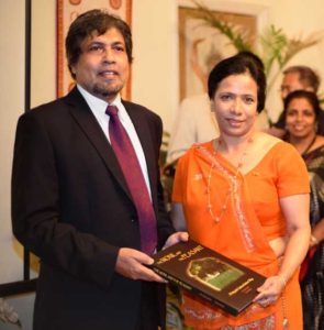 Book author Tilak Hettige and Sri Lankan Ambassador to the Philippines Aruni Ranaraja