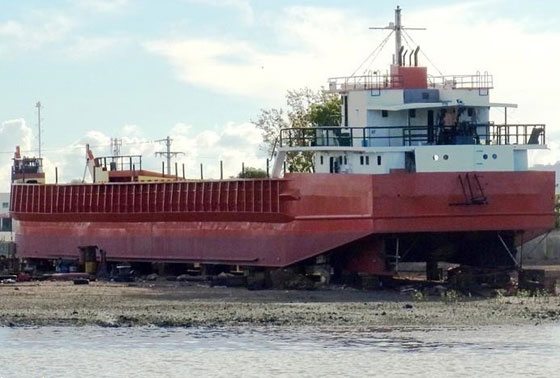 GROUNDED The ferry LCT Navistar with 79 on board ran aground while waiting for berth access at the port of Escalante, Negros Occidental. The Philippine Coast Guard reported it was able to promptly assist all passengers to leave the ship safely.  PHILIPPINE COAST GUARD PHOTO