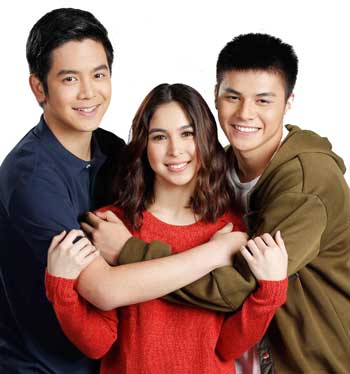 Joshua Garcia, Julia Barretto andRonnie Alonte in ‘Vince & Kath & James’