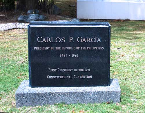 Carlos P. Garcia (November 4, 1896 – June 14, 1971; photo by PCDSPO)
Libingan ng mga Bayani, Taguig City