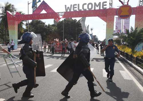 AND THEN THERE WERE RALLIES. The right to free expression was upheld throughout the week-long global event