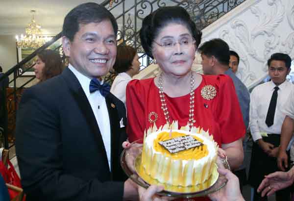 Woman of the hour, former First Lady Imelda Marcos with Noel Gonzales
